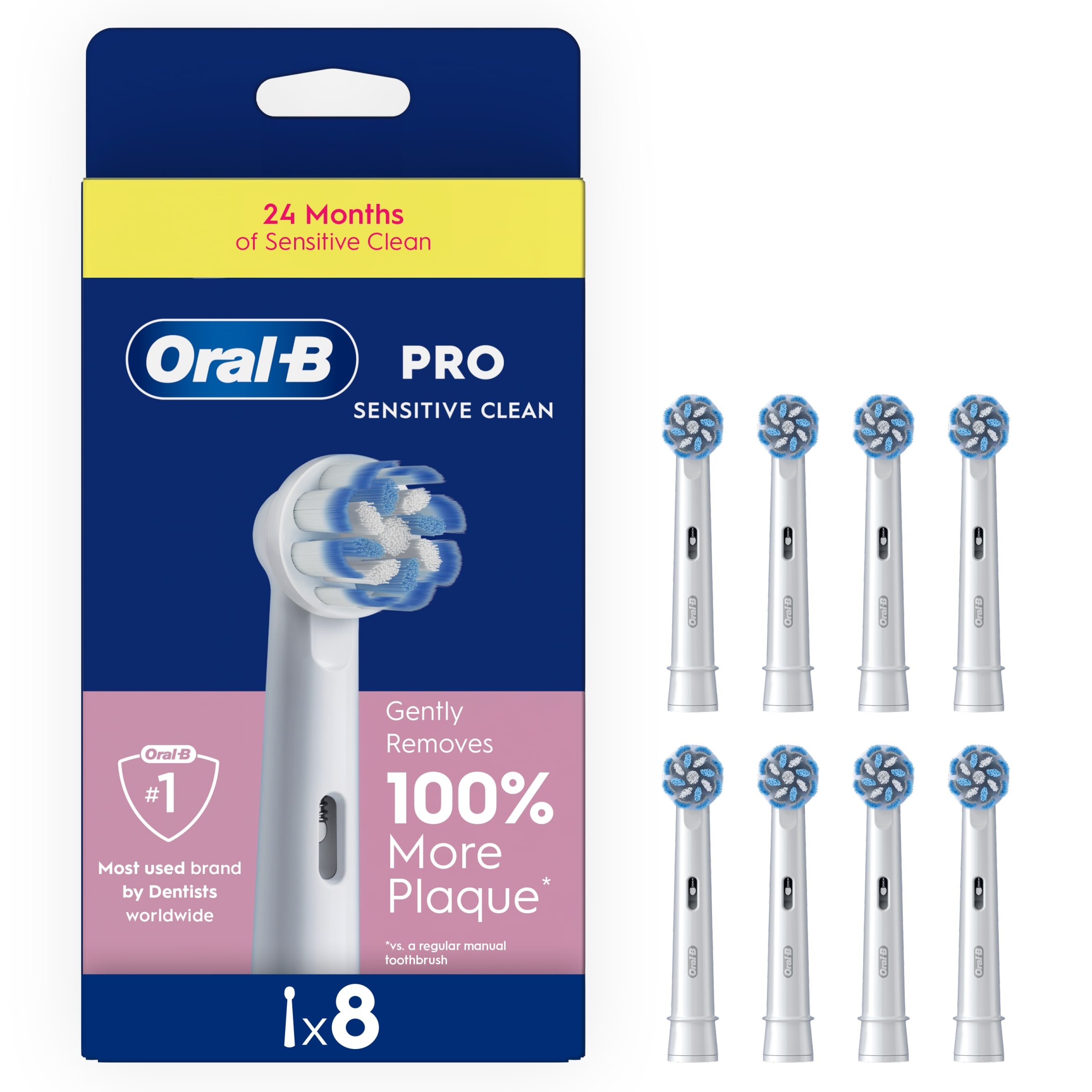 Oral-B Pro Sensitive Clean Toothbrush Heads, 8 Counts