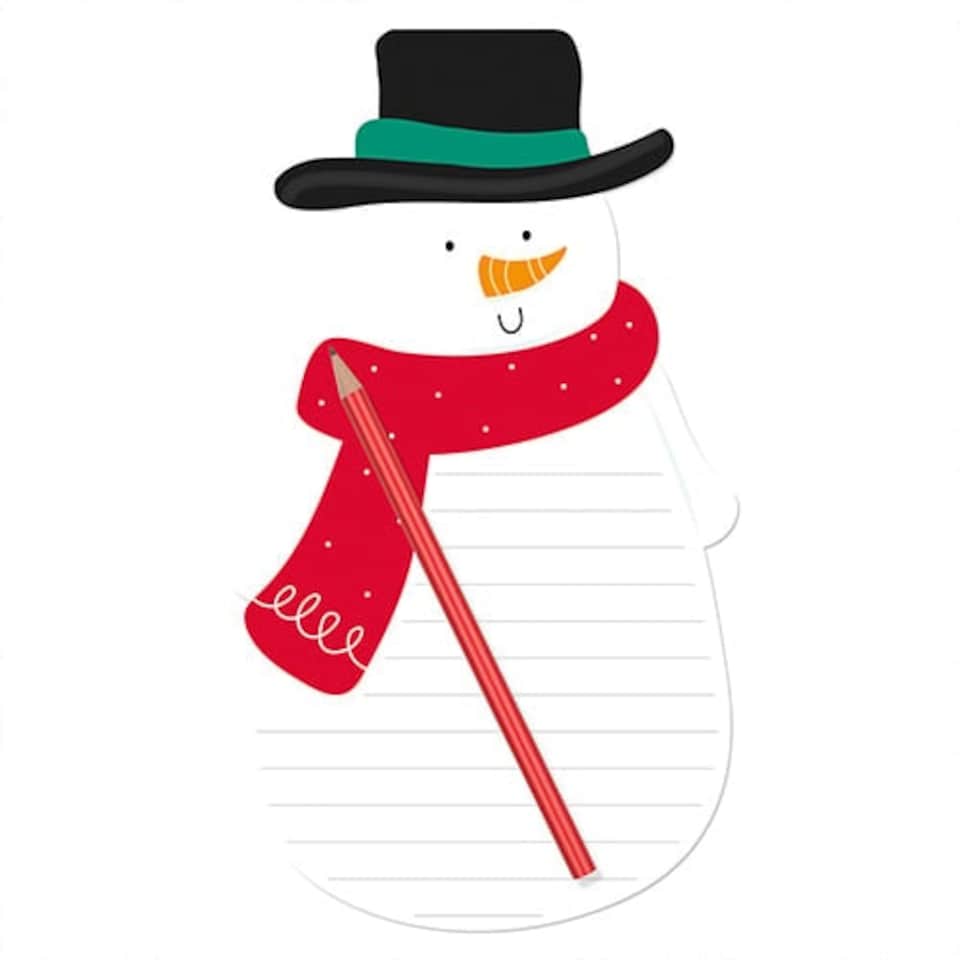 Snowman Christmas Character Notebook and Pencil