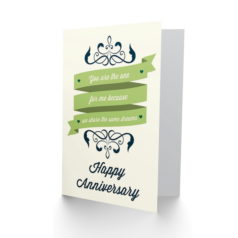 image 1 of You Are The One For Me Love Anniversary Card