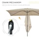 image 4 of Outsunny 3x2m Patio Parasol Canopy Tilt Crank Sun Shade Garden Khaki