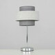 image 3 of ValueLights Weaver Chrome Touch Table Lamp Dark & Light Grey Shade & Bulb Multi