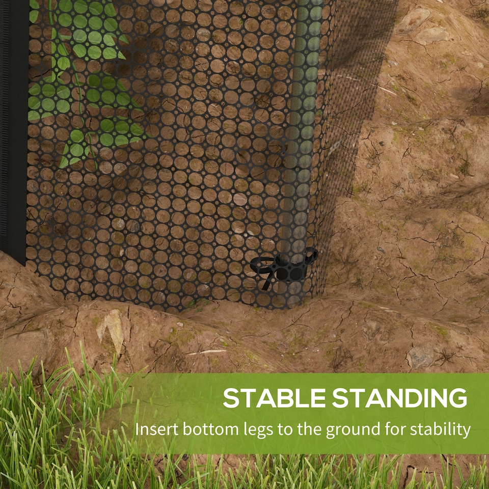 image 1 of Outsunny Fruit Cage, Plant Protection Tent, 1.2 x 2.4 x 1.9m, Black