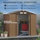image 4 of Outsunny 7 x 4ft Metal Garden Shed, Outdoor Storage Tool House with Ventilation Slots, Foundation Kit and Lockable Double Doors, Yellow