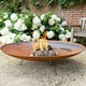 image 3 of Corten Steel Fire Pit & Outdoor Water Bowl Round 120cm