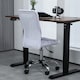image 6 of Vinsetto Office Chair, Armless Desk Chair, Adjustable Computer Swivel Chair with Rolling Wheels and Mesh Back for Home Work Study, White