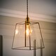 image 3 of ValueLights Susie Pair of Glass Pendant Lantern Gold Lamp Shades | Gold