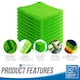 image 2 of Microfibre Cleaning Cloth 40x40cm Super Absorbent Lint Free Microfiber Cloths Cleaning for Home, Kitchen, Mirrors, Car - Pack of 10