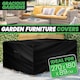 image 2 of Gracious Gardens Rectangular 270x180x89cm Waterproof Garden Furniture Cover | Black | Black | 270x180x89cm | 1