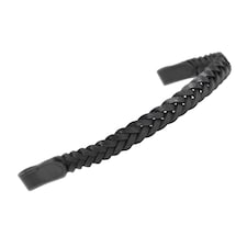 Aviemore Leather Braided Horse Browband - Black - Full