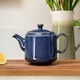 image 2 of Scandi Home 1L Frederiksberg Navy Blue Teapot with Stainless Steel Infuser