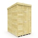 image 1 of 5 x 8 Feet Pent Shed - Single Door Without Windows - Wood - L231 x W158 x H201 cm | Brown