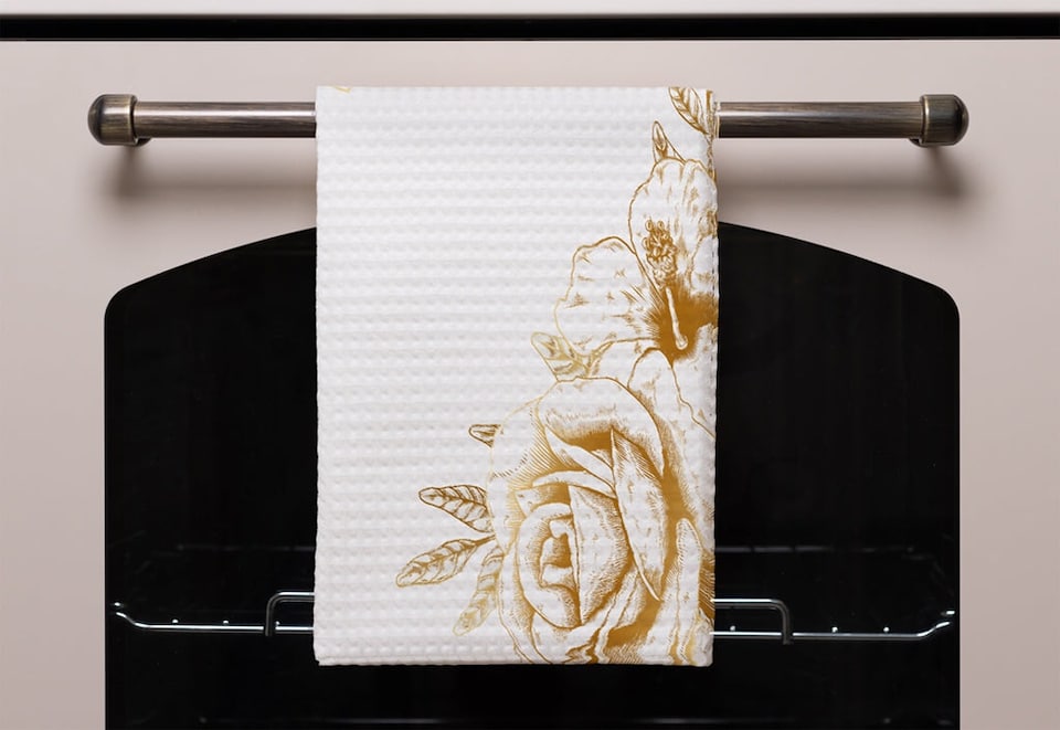 image 1 of Gold Rose (Kitchen Towel)