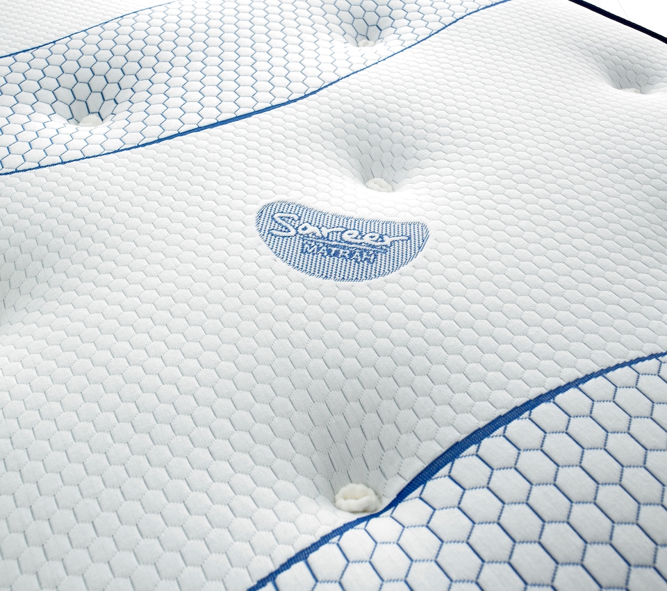 image 1 of Sareer Cool Blue Pocket Sprung Memory Foam Mattress 5FT | White | King