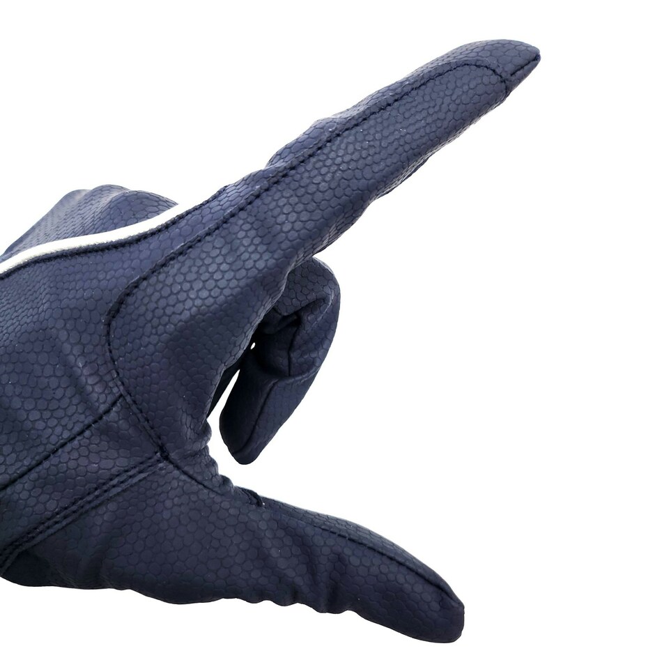 image 1 of Coco Equestrian Blue (M) Ladies Breathable Synthetic Leather Horse Riding Gloves Blue