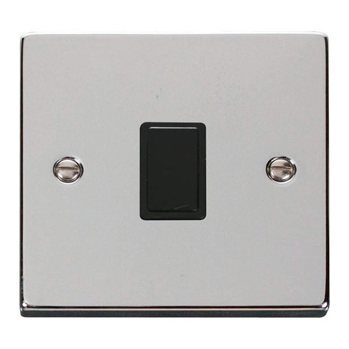 SE HOME Polished Chrome 1 Gang 20A DP Switch Chrome Polished Chrome