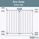 image 3 of Safetots Extra Tall Eco Screw Fit Baby Gate, White, 70cm - 80cm, Extra Tall Gate 100cm in Height, Stair Gate for Baby