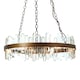 image 2 of Interiors by Premier Acrylic Chandelier with Copper Band, Contemporary Acrylic and Iron Ceiling Light, Copper Round Chandelier Gold