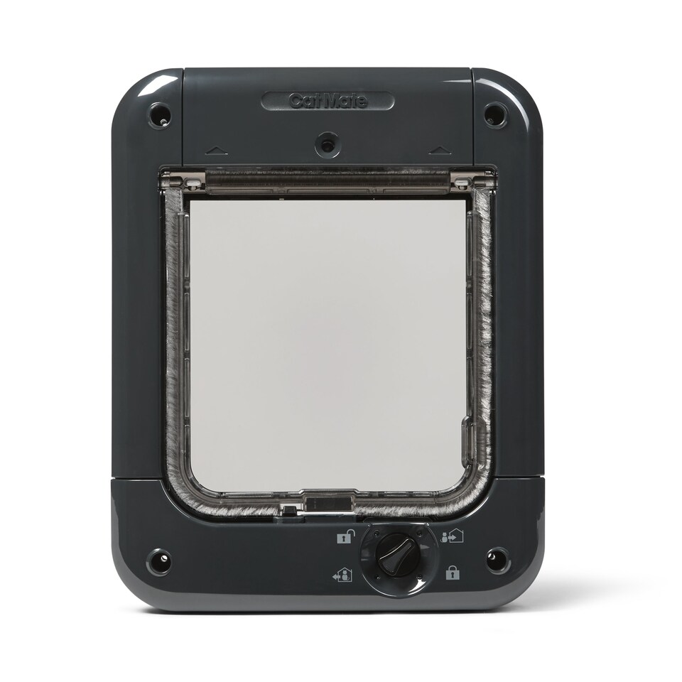 image 1 of Cat Mate Microchip Cat Flap with Manual Lock Grey (360) | Grey