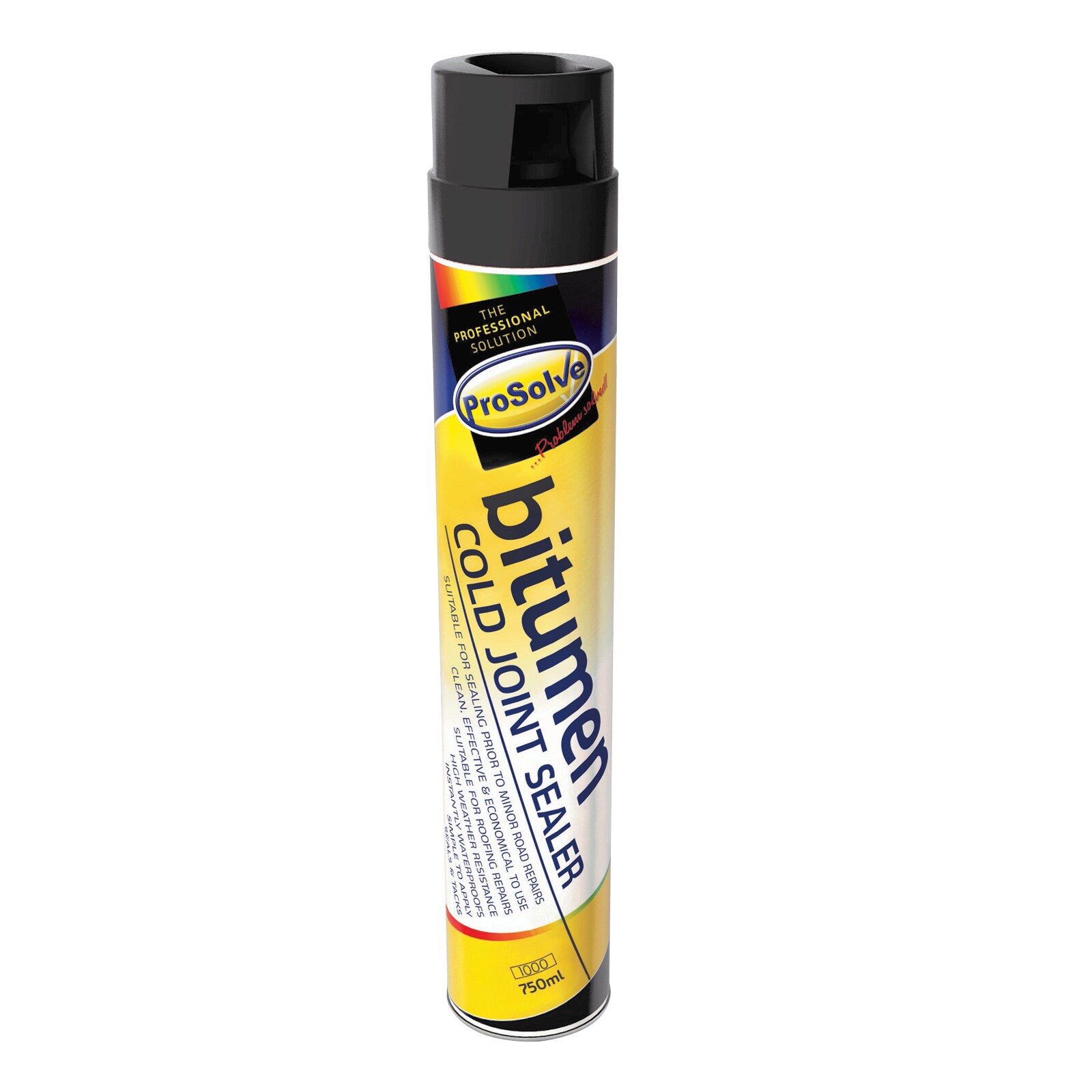 Pegdev 5 x Tins of Bitumen Cold Joint Sealer 750ml Spray Adhesive Tack Coat Moisture Sealant in Yellow