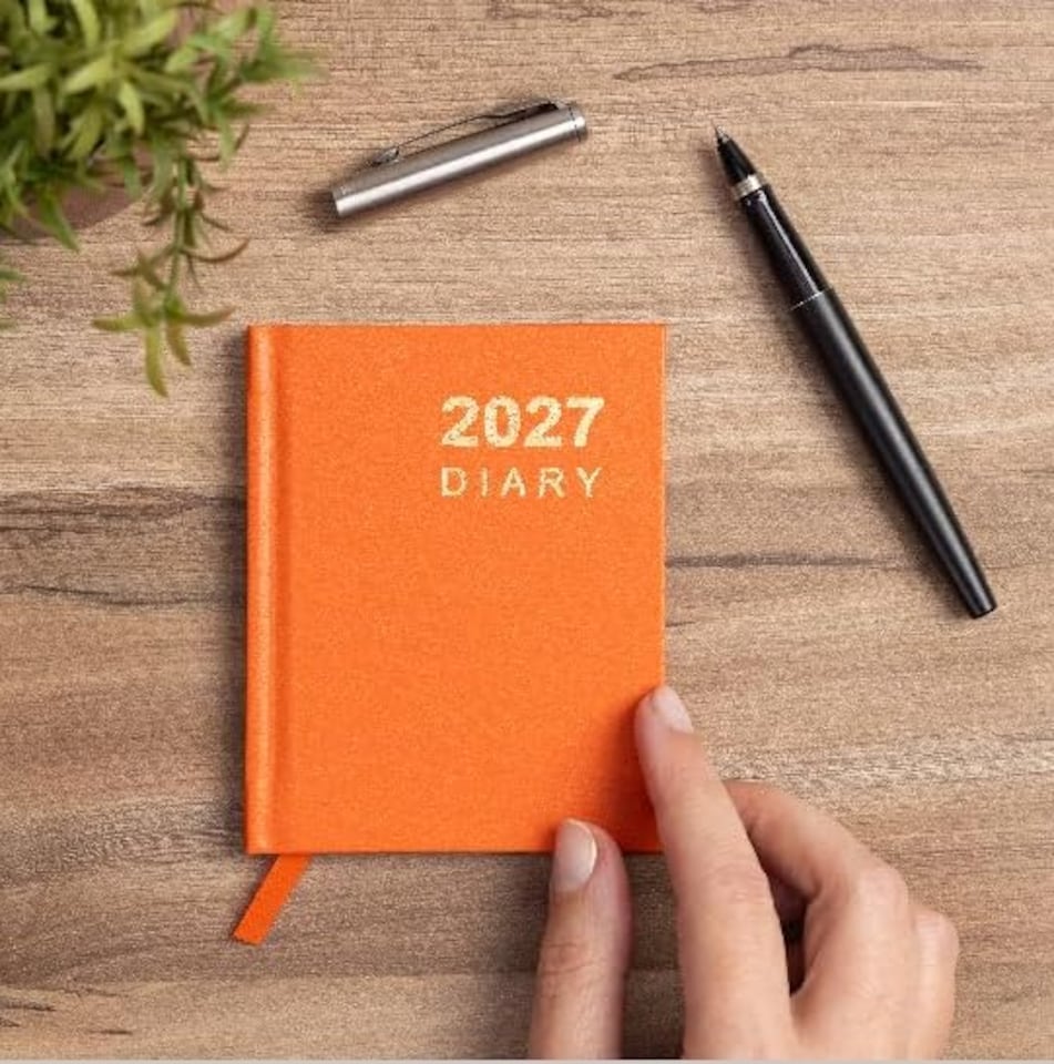 image 1 of 2027 Pocket Diary Week to View | Hardback Weekly Planner Jan to Dec