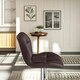 image 4 of Set Of 2 Height Adjustable 360 Swivel Barstools With Backrest Brown Brown