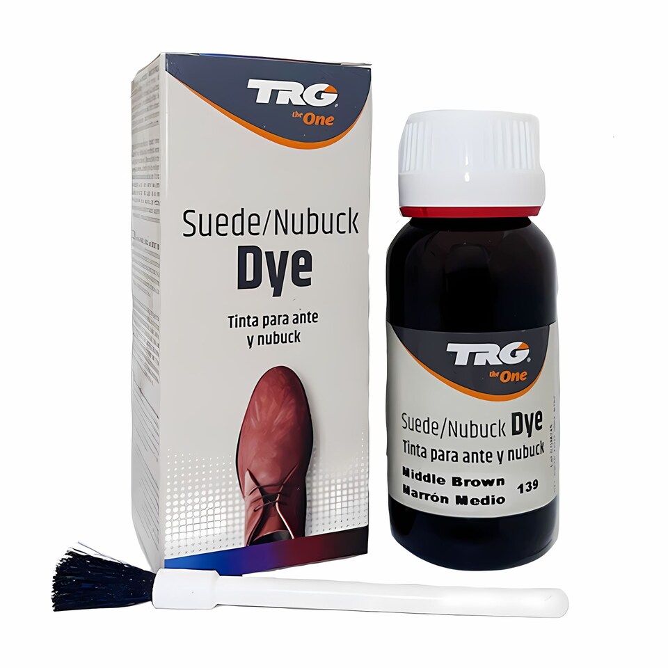image 1 of TRG Suede Shoe Dye - Specialised Recolouring for Shoes and Boots 50ml | Brown | Medium Brown