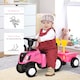 image 4 of HOMCOM Ride On Tractor Toddler Walker Foot To Floor Slider with Horn Storage Steering Wheel for 1-3 Years Old Pink