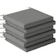 image 1 of Outsunny Seat Cushions with Machine Washable Cover | Grey | Dark Grey | 46 x 42 x 7 cm