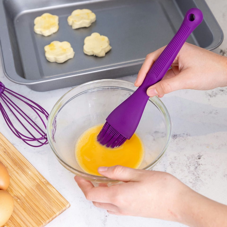 image 1 of Colourworks Silicone Pastry Brush Purple Heat Resistant