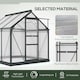 image 4 of Outsunny 6x6ft Walk-In Polycarbonate Greenhouse Plant Grow Galvanized