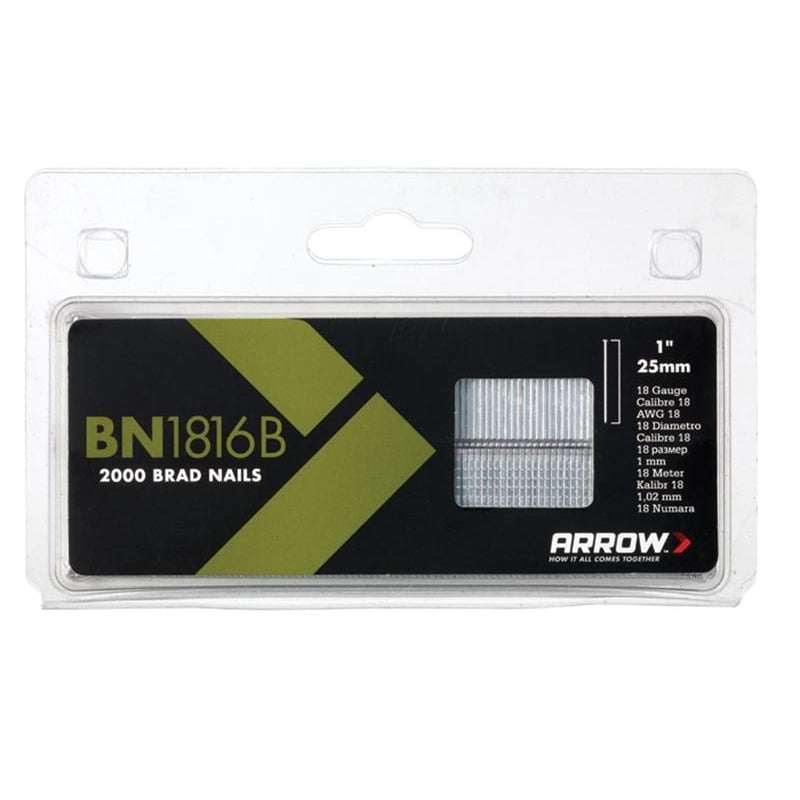Arrow Brad Nails Multi Multi Colour 25mm Brown Head Pack 2000 1