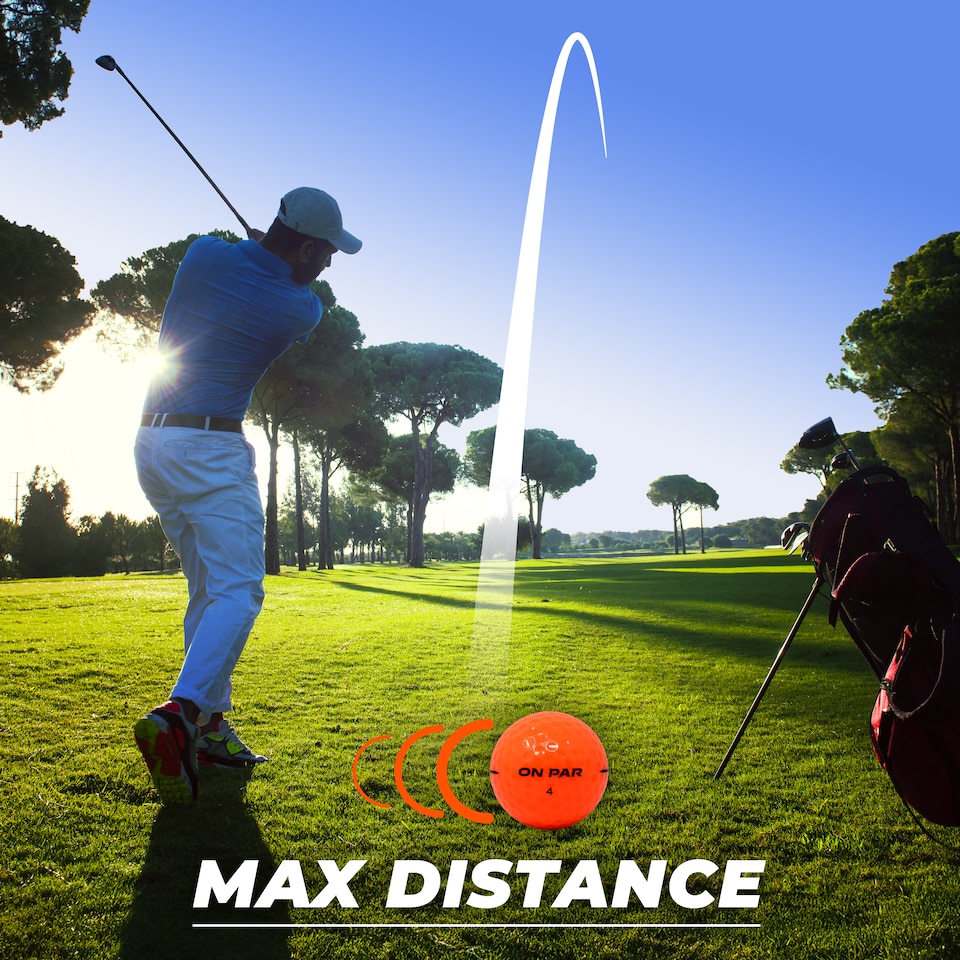 image 1 of On Par Distance Max Golf Balls - 12 Pack | Orange