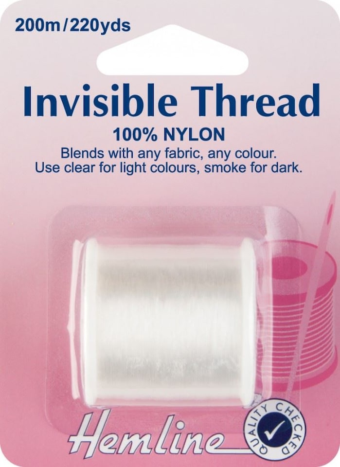 Hemline Clear Invisible Sewing Thread For Dressmaking - each