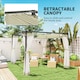 image 2 of Outsunny 3 x 3 m Pergola with Retractable Roof and Netting, Khaki