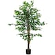 image 1 of HOMCOM Decorative Artificial Plants Ficus in Pot, Fake Plants for Home Indoor Decor, 150cm