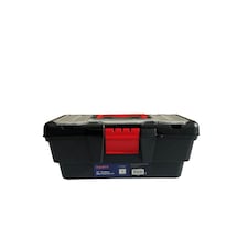 Supatool Toolbox With Organiser Lid - Black - One Size