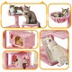 image 4 of Yaheetech 146 cm Multilevel Indoor Cat Tree Tower for Kittens Pink