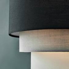 ValueLights Aztec 3 Tier Black Fabric Ceiling Light Shade