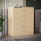 image 1 of Vida Designs Riano 5 Drawer Chest of Drawers Bedroom Storage, Pine
