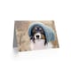 image 2 of Hipster Dress Up Comedy Dog Art Blank Just to Say Card