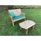 image 3 of Deluxe Two Seater Bench Set With 1 x Bench Cushion Green