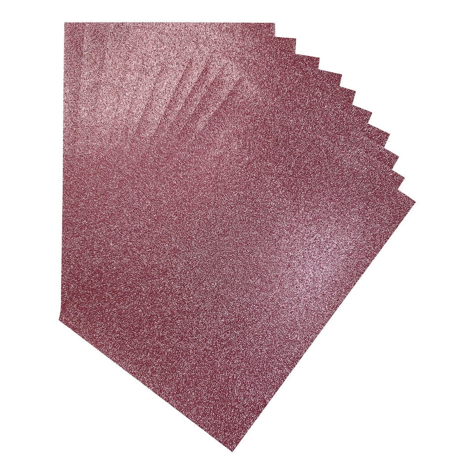 image 1 of Pack of 10 A4 Coloured Glitter Card 230gsm Sheets | Purple | Purple | A4 | 1