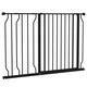 image 1 of PawHut Dog Gate Wide Stair Gate w/ Door Pressure Fit, 75-115W cm, Black