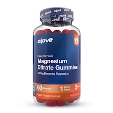 Zipvit Magnesium Gummies, Energy, Muscle & Nerve Support, Passion Fruit Flavour, 60 Vegan Gummies, 1-Month Supply