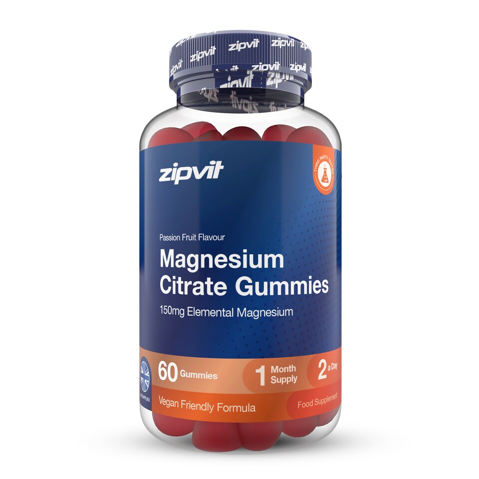 image 1 of Zipvit Magnesium Gummies, Energy, Muscle & Nerve Support, Passion Fruit Flavour, 60 Vegan Gummies, 1-Month Supply