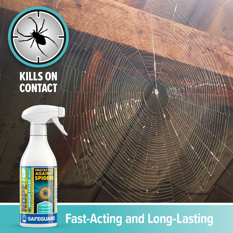 image 1 of NOPE Spider Killer Spray Repellent - Contact Killer. For all types of Spiders. Odourless for Indoor and Outdoor use - 500ml