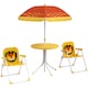 image 1 of Outsunny Kids Bistro Table and Chair Set w Lion Theme, Adjustable Parasol