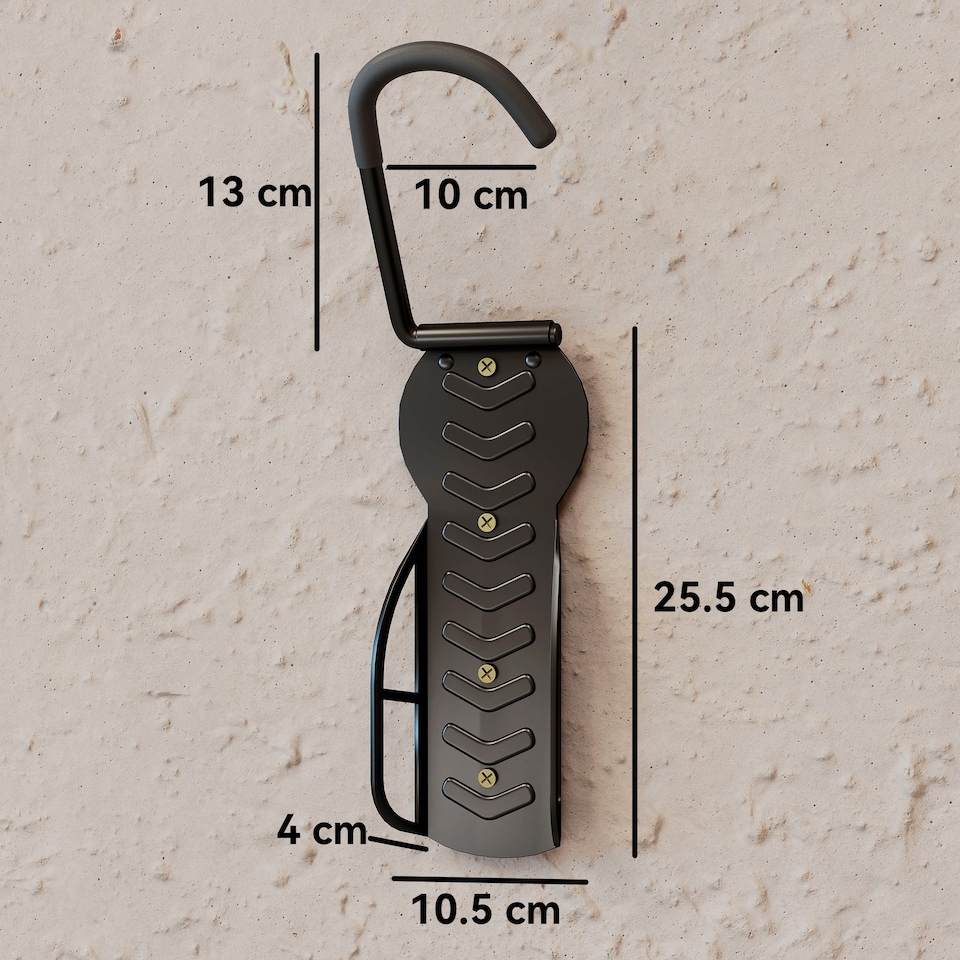 image 1 of SPORTNOW 4 Pack Bike Rack, Wall Mounted Bike Hooks for Garage