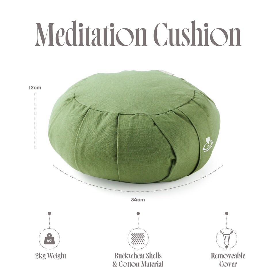 image 1 of Myga Zafu Yoga Meditation Cushion - Moss | Green