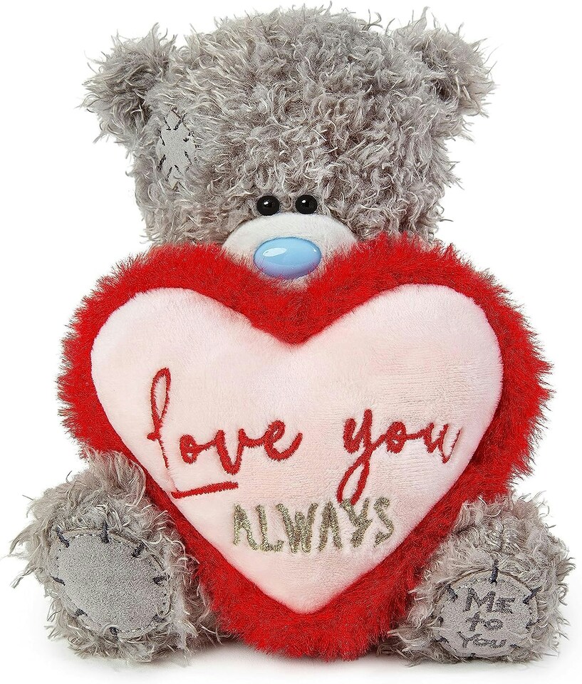 image 1 of Me to You Tatty Teddy Christmas 'Love You Always' Bear On Gift Plinth 15cm High